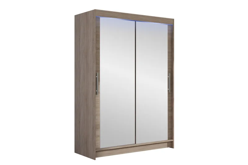 Estella Garderob med Spegel 120x200 cm, Beige