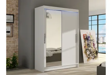 Estella Garderob med Spegel 120x200 cm - Vit - Förvaring - Garderober & garderobssystem