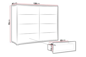 Agawal Byrå 120 cm - Brun - Förvaring - Förvaringsmöbler - Byrå