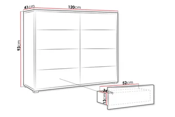 Agawal Byrå 120 cm - Brun - Förvaring - Förvaringsmöbler - Byrå