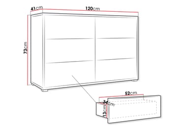 Agawal Byrå 120 cm - Brun - Förvaring - Förvaringsmöbler - Byrå