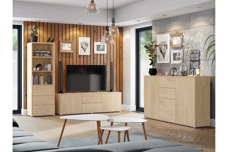 Agawal Möbelset För Vardagsrum - Brun - Förvaring - Förvaringsmöbler - Möbelset för vardagsrum