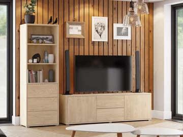 Agawal Möbelset För Vardagsrum - Brun - Förvaring - Förvaringsmöbler - Möbelset för vardagsrum