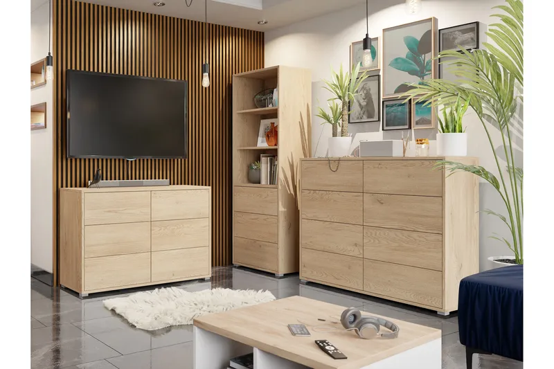 Agawal Möbelset För Vardagsrum - Brun - Förvaring - Förvaringsmöbler - Möbelset för vardagsrum