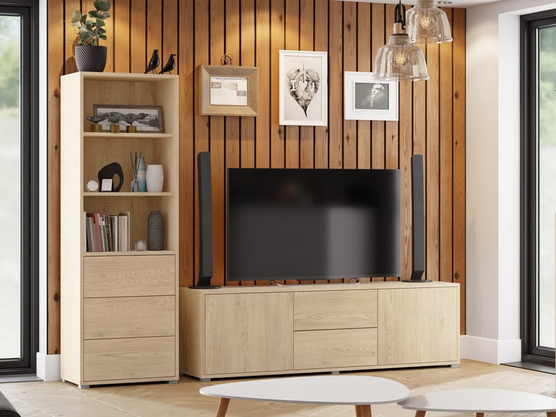 Agawal Möbelset För Vardagsrum - Brun - Förvaring - Förvaringsmöbler - Möbelset för vardagsrum