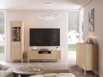 Aggarwal Möbelset för Vardagsrum med Belysning - Förvaring - Förvaringsmöbler - Möbelset för vardagsrum