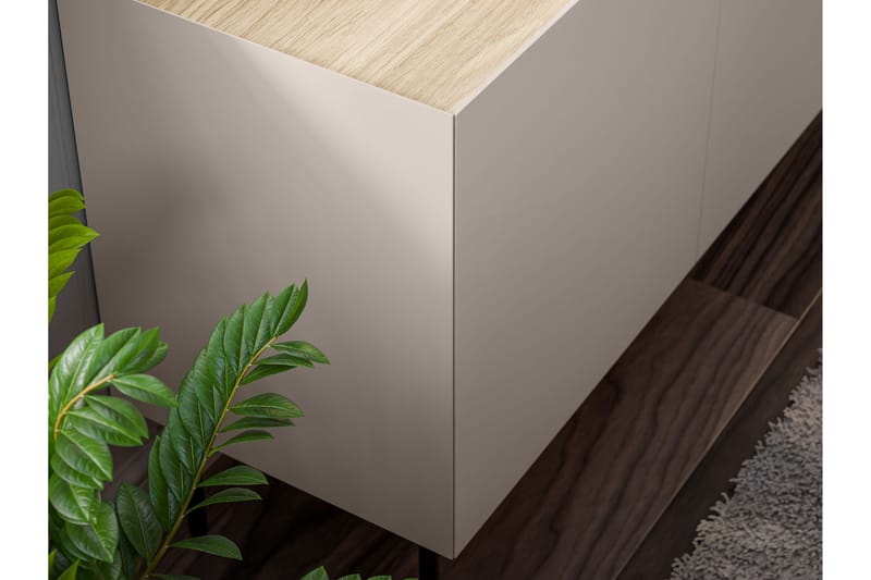 Akie Möbelset För Vardagsrum - Beige - Förvaring - Förvaringsmöbler - Möbelset för vardagsrum