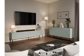 Akie Möbelset För Vardagsrum - Grön - Förvaring - Förvaringsmöbler - Möbelset för vardagsrum