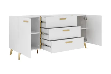 Akihiko Möbelset För Vardagsrum - Vit - Förvaring - Förvaringsmöbler - Möbelset för vardagsrum