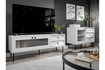 Akilesh Möbelset För Vardagsrum - Vit - Förvaring - Förvaringsmöbler - Möbelset för vardagsrum