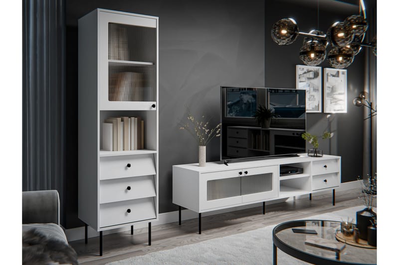 Akilesh Möbelset För Vardagsrum - Vit - Förvaring - Förvaringsmöbler - Möbelset för vardagsrum
