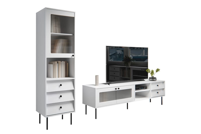 Akilesh Möbelset För Vardagsrum, Vit