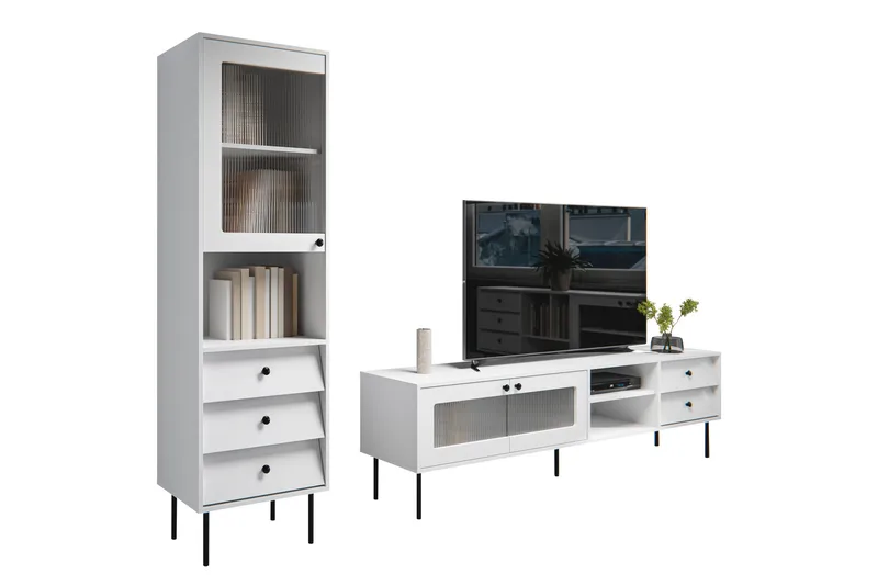 Akilesh Möbelset För Vardagsrum, Vit