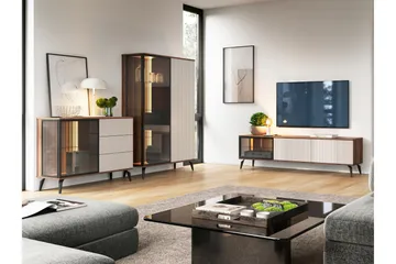 Akinari Möbelset För Vardagsrum - Natur/Beige - Förvaring - Förvaringsmöbler - Möbelset för vardagsrum