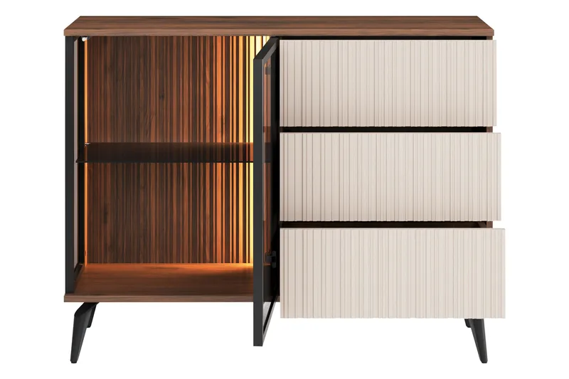 Akinari Möbelset För Vardagsrum - Natur/Beige - Förvaring - Förvaringsmöbler - Möbelset för vardagsrum