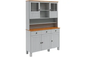 Alby Byrå med Överskåp 125x38 cm - Grå - Förvaring - Förvaringsmöbler - Byrå