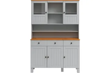 Alby Byrå med Överskåp 125x38 cm - Grå - Förvaring - Förvaringsmöbler - Byrå