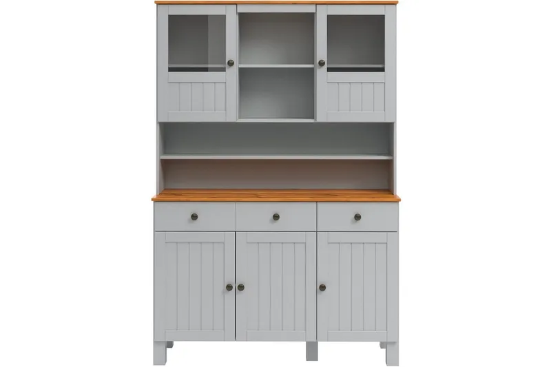 Alby Byrå med Överskåp 125x38 cm - Grå - Förvaring - Förvaringsmöbler - Byrå