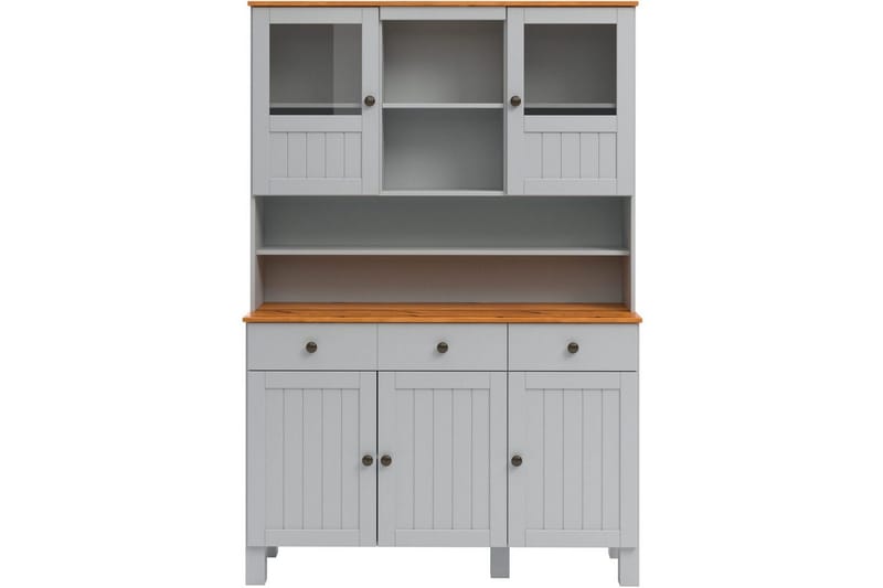 Alby Byrå med Överskåp 125x38 cm - Grå - Förvaring - Förvaringsmöbler - Byrå
