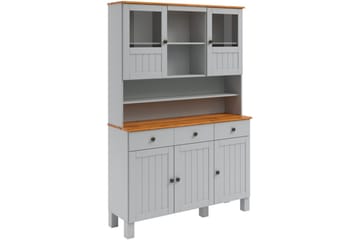 Alby Byrå med Överskåp 125x38 cm - Grå - Förvaring - Förvaringsmöbler - Byrå