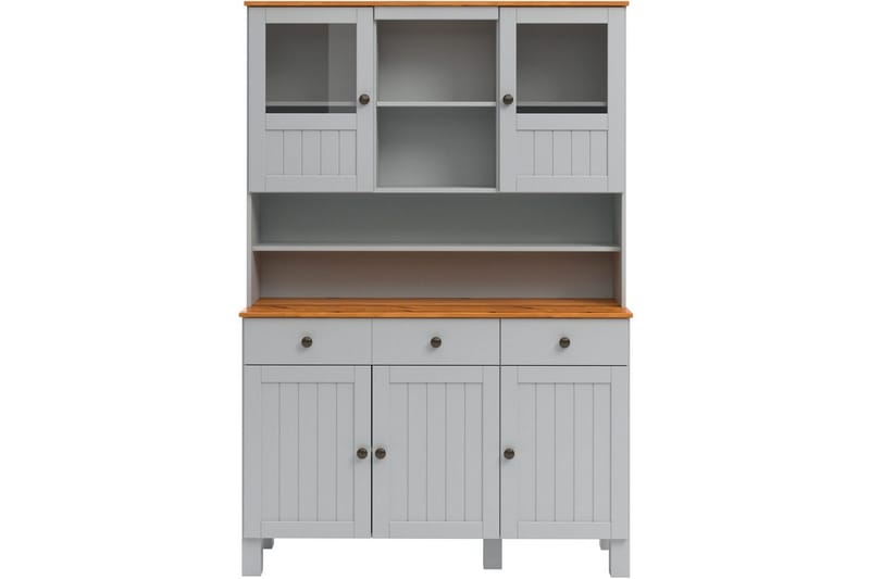 Alby Byrå med Överskåp 125x38 cm - Grå - Förvaring - Förvaringsmöbler - Byrå