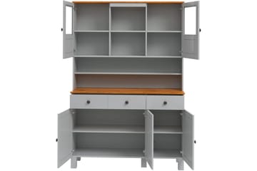 Alby Byrå med Överskåp 125x38 cm - Grå - Förvaring - Förvaringsmöbler - Byrå