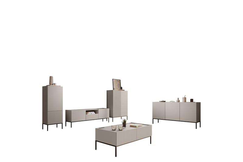 Amelus Möbelset För Vardagsrum, Cashmere