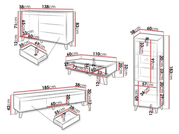 Amshyttan Möbelset För Vardagsrum - Brun/Svart - Förvaring - Förvaringsmöbler - Möbelset för vardagsrum