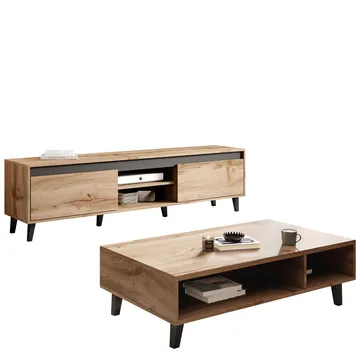 Amshyttan Möbelset För Vardagsrum - Brun/Svart - Förvaring - Förvaringsmöbler - Möbelset för vardagsrum