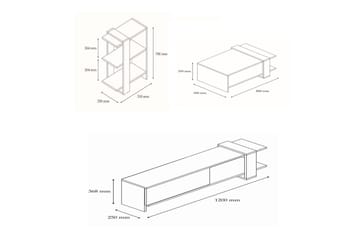 Astren Möbelset För Vardagsrum - Brun - Förvaring - Förvaringsmöbler - Möbelset för vardagsrum
