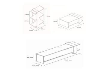 Astren Möbelset För Vardagsrum - Brun - Förvaring - Förvaringsmöbler - Möbelset för vardagsrum