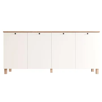 Avero Konsolbord 180x80x42,1 cm - Vit och ek - Förvaring - Förvaringsmöbler - Sideboard & skänk