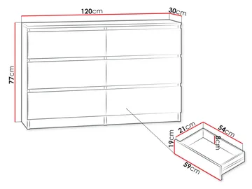 Basildon Byrå 120 cm - brun - Förvaring - Förvaringsmöbler - Byrå