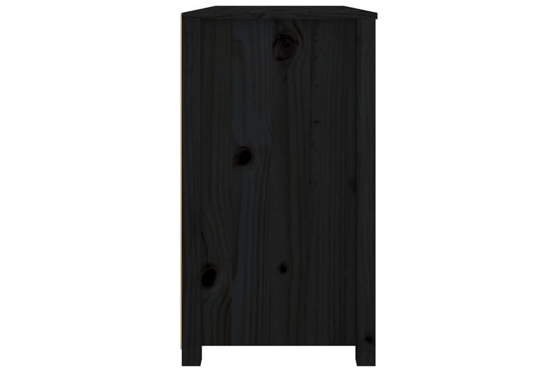 beBasic Sidoskåp svart 100x40x72 cm massiv furu - Black - Sideboard & skänk