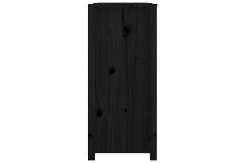 beBasic Sidoskåp svart 100x40x90 cm massiv furu - Black - Sideboard & skänk
