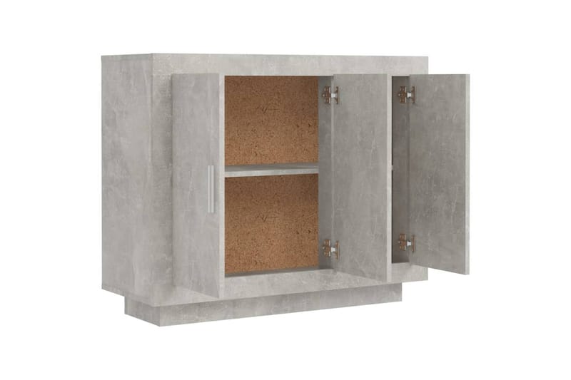 beBasic Skänk betonggrå 92x35x75 cm konstruerat trä - Grey - Sideboard & skänk