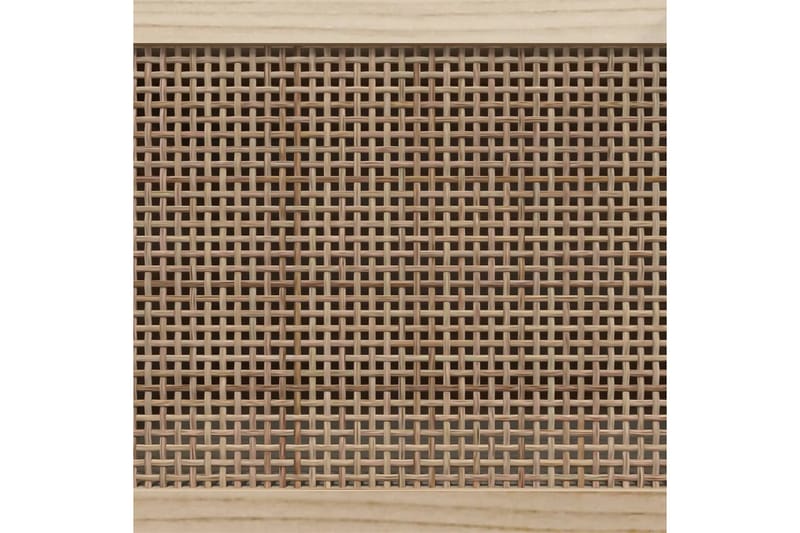 beBasic Skänk brun 60x30x70 cm massiv furu och naturlig rotting - Brown - Sideboard & skänk