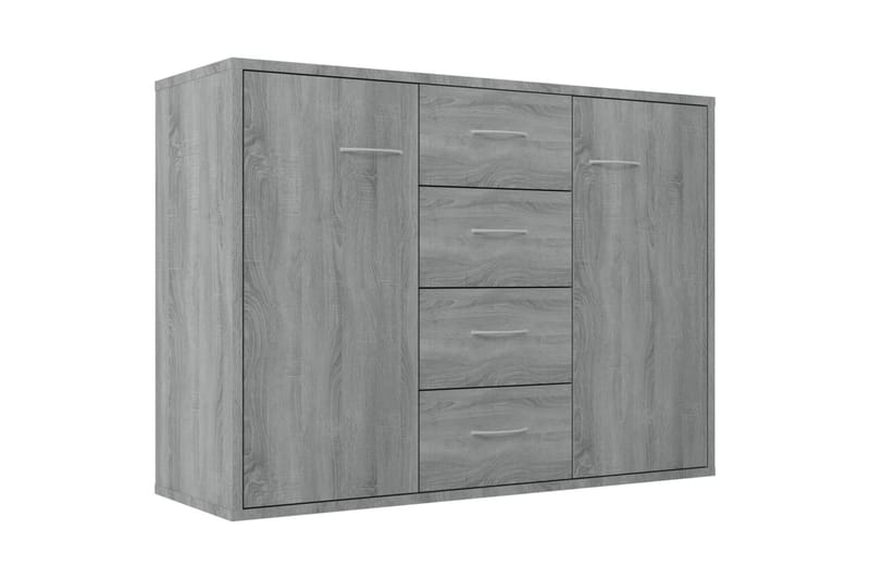 beBasic Skänk grå sonoma 88x30x65 cm konstruerat trä - Grey - Sideboard & skänk
