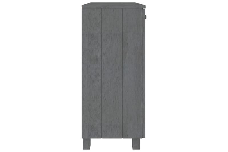 beBasic Skänk mörkgrå 85x35x80 cm massiv furu - Grey - Sideboard & skänk