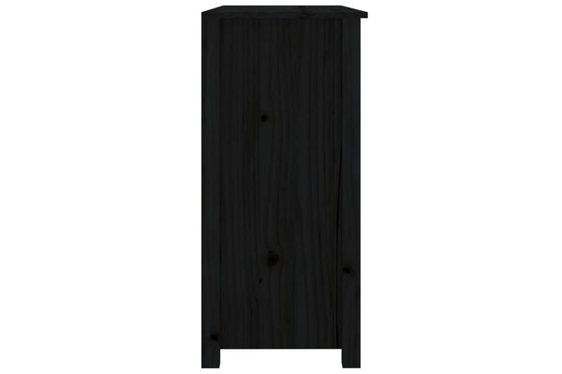 beBasic Skänk svart 100x35x74 cm massiv furu - Black - Sideboard & skänk
