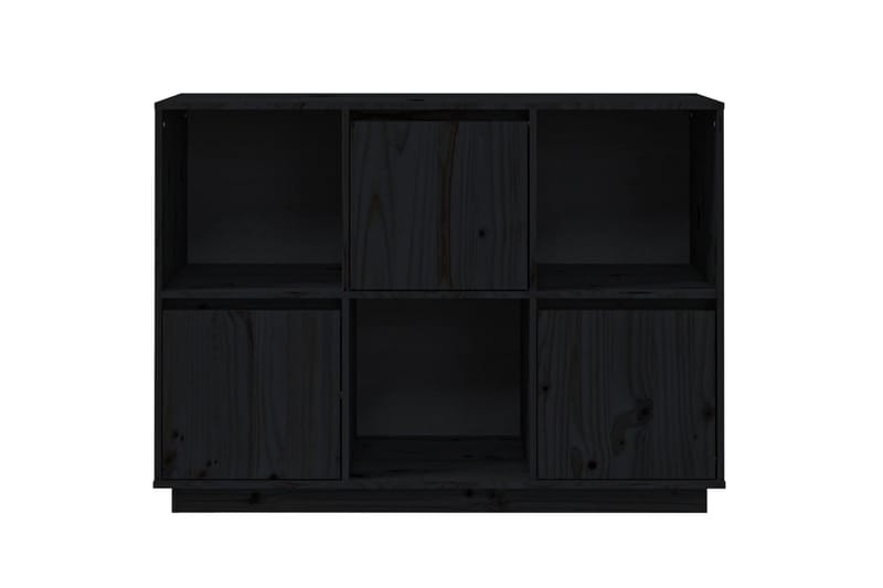 beBasic Skänk svart 110,5x35x80 cm massiv furu - Black - Sideboard & skänk