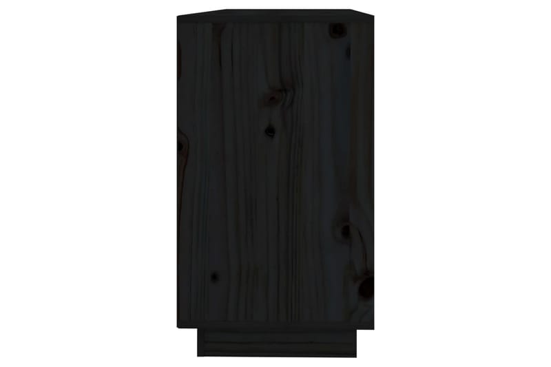 beBasic Skänk svart 111x34x60 cm massiv furu - Black - Sideboard & skänk