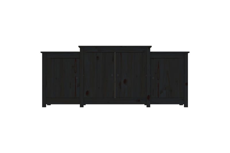 beBasic Skänk svart 164x37x68 cm massiv furu - Black - Sideboard & skänk