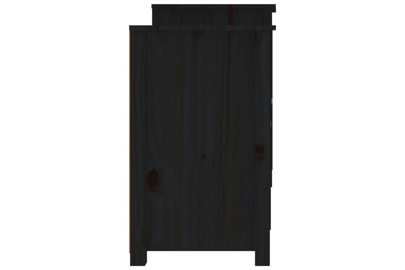 beBasic Skänk svart 164x37x68 cm massiv furu - Black - Sideboard & skänk