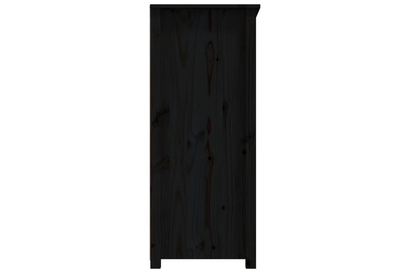 beBasic Skänk svart 83x41,5x100 cm massiv furu - Black - Sideboard & skänk