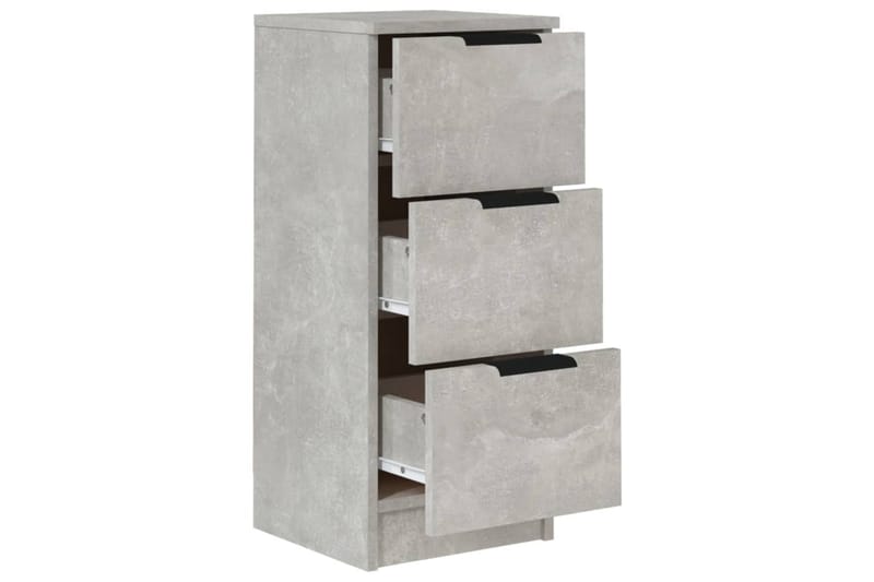 beBasic Skänkar 2 st betonggrå 30x30x70 cm konstruerat trä - Grey - Sideboard & skänk