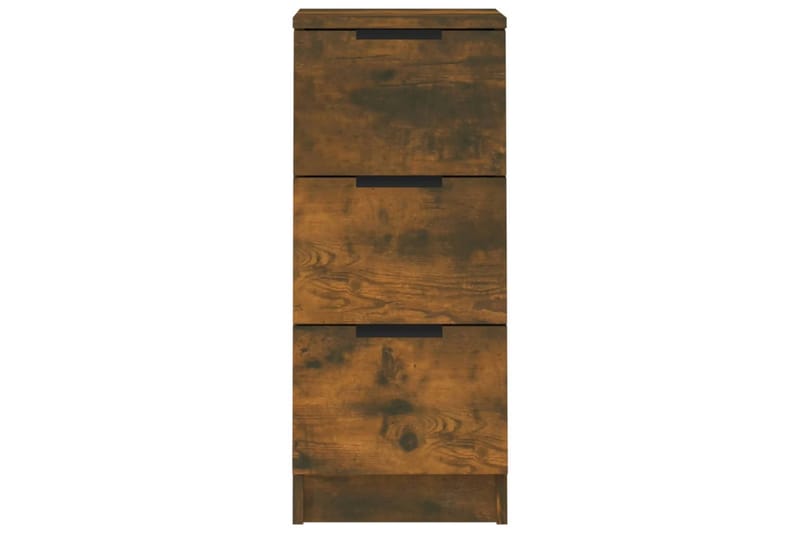 beBasic Skänkar 2 st rökfärgad ek 30x30x70 cm konstruerat trä - Brown - Sideboard & skänk