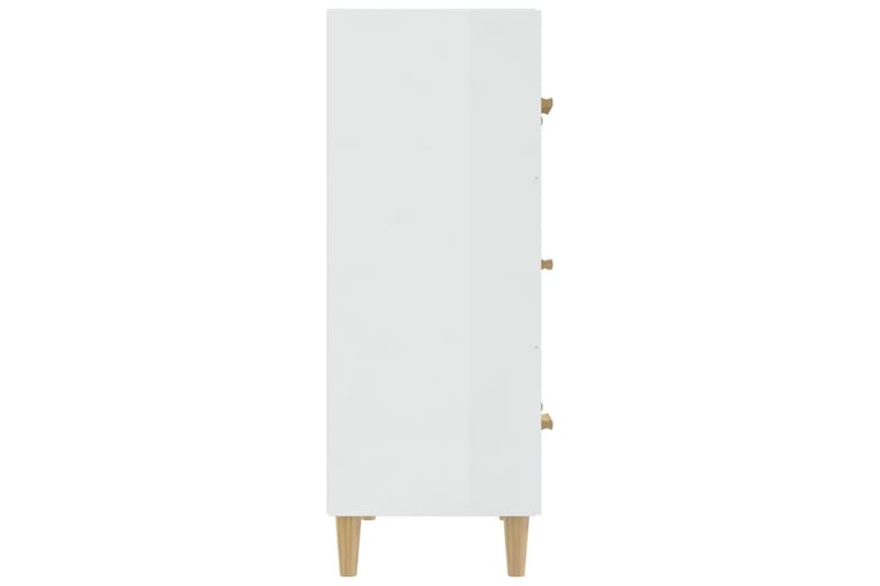 beBasic Skänkskåp vit högglans 70x34x90 cm konstruerat trä - White - Sideboard & skänk