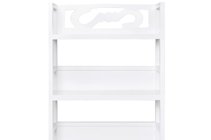 beBasic Skåp vit 46x24x140 cm massivt kejsarträ - White - Sideboard & skänk