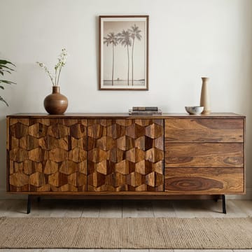 Belino Sideboard 175 cm Industriell stil - varmbrun och svart - Förvaring - Förvaringsmöbler - Sideboard & skänk